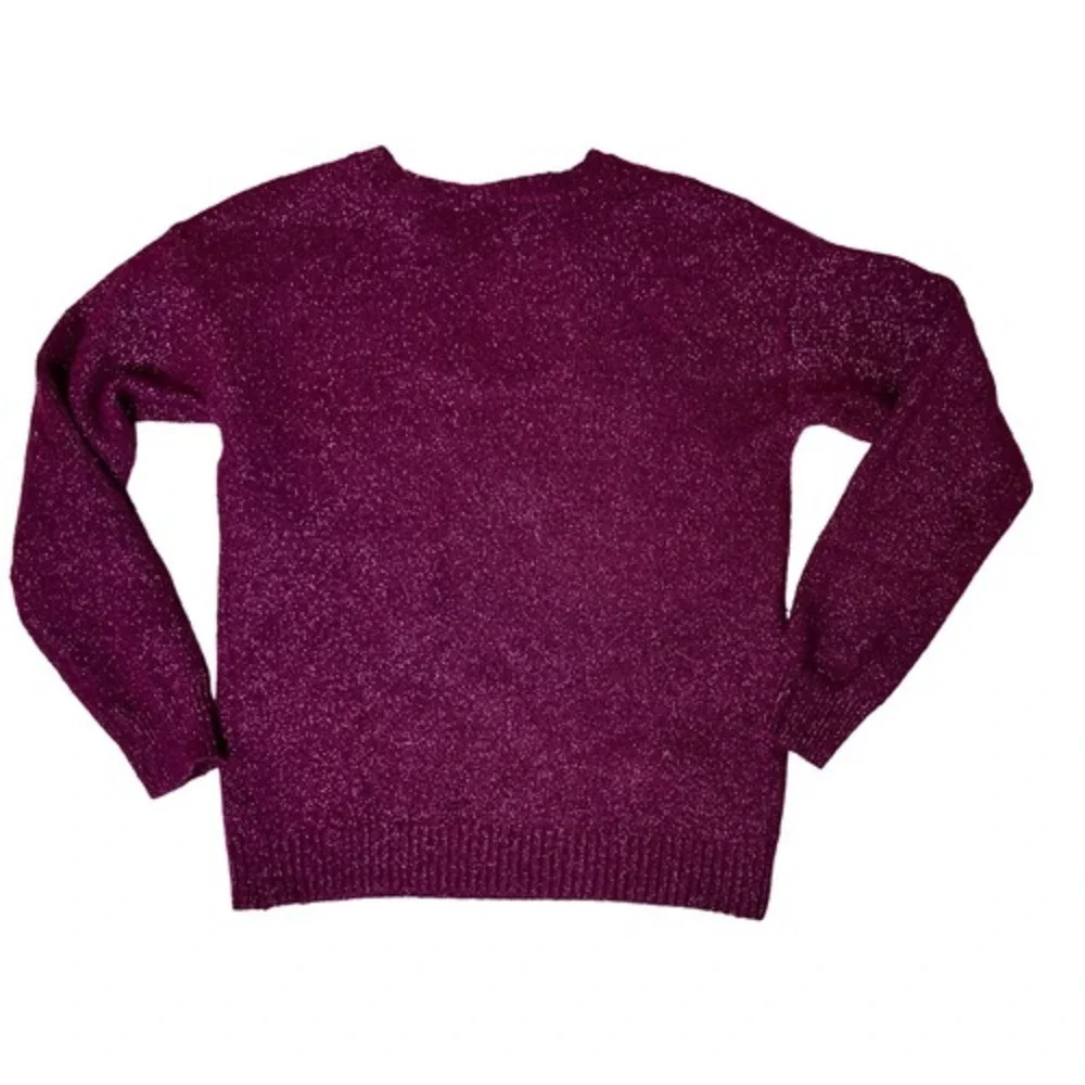 The Children's Place Princess Glitter & Sequin Wine Knit Sweater 7-8 Winter SALE